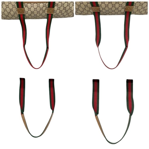 🤩NEW ITEM 🚨💰LUX GUCCI PLUS PVC SHERRY TAN LINE LARGE BAG - Picture 12 of 16